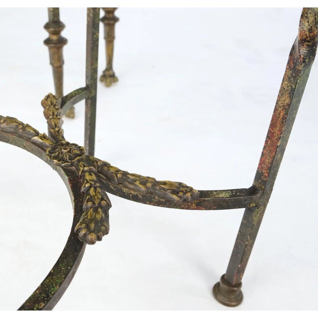 Demi Lune Bronze Ornaments Mount Decorated Petit Console Table w/ Chair - a Pair For Sale - Image 10 of 13