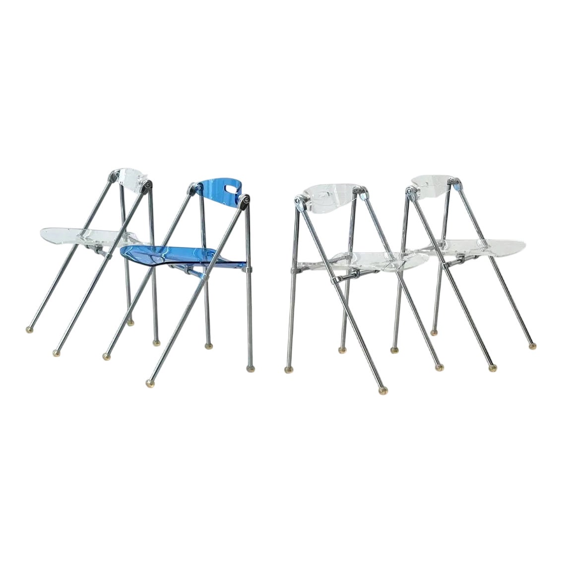 Acrylic Folding Chair by Giancarlo Piretti for Castelli, 1980s
