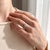 Mid-Century Platinum .94 Carat Old European Cut and Tapered Baguette Ring, Size 4.5 For Sale - Image 4 of 5