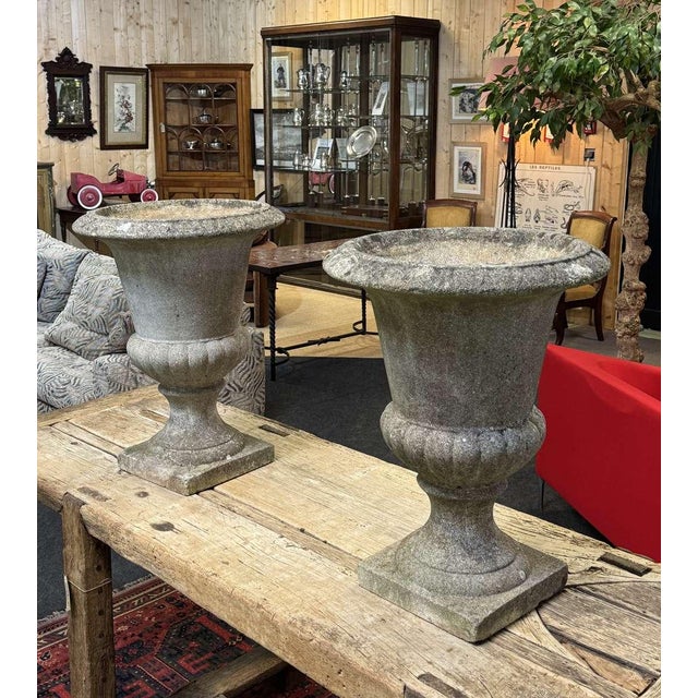 Medici Planters in Reconstituted Stone, 1970s, Set of 2 For Sale - Image 10 of 13