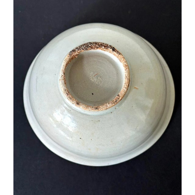 Antique Large Korean Ceramic White Bowl Joseon Dynasty For Sale - Image 12 of 12