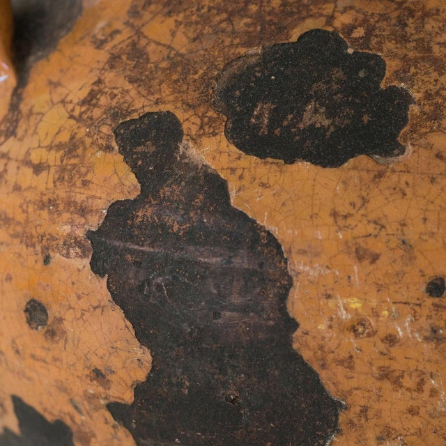 19th Century Antique Terracotta Vase with Ochre Glaze, 1800s For Sale - Image 5 of 7