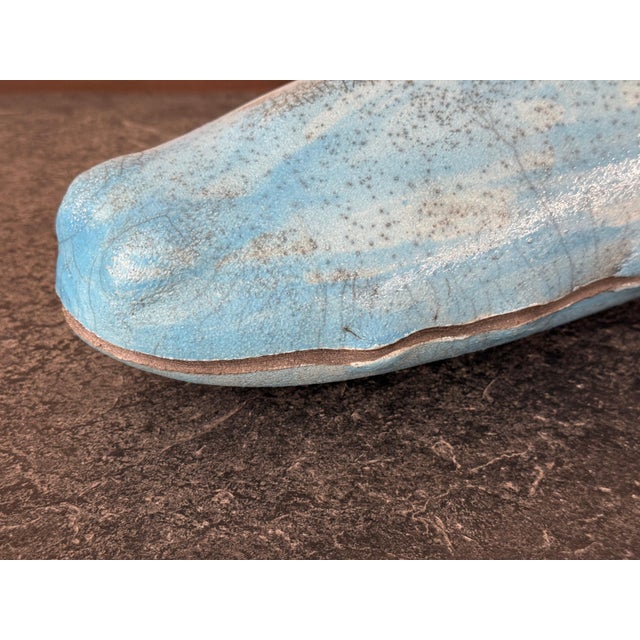Whimsical Raku Pottery Crocodile Head For Sale - Image 16 of 16