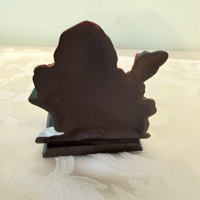 1990s Cast Iron Santa and Snowman Cast Iron Stocking Holders, a Set of 4 For Sale In Raleigh - Image 6 of 8