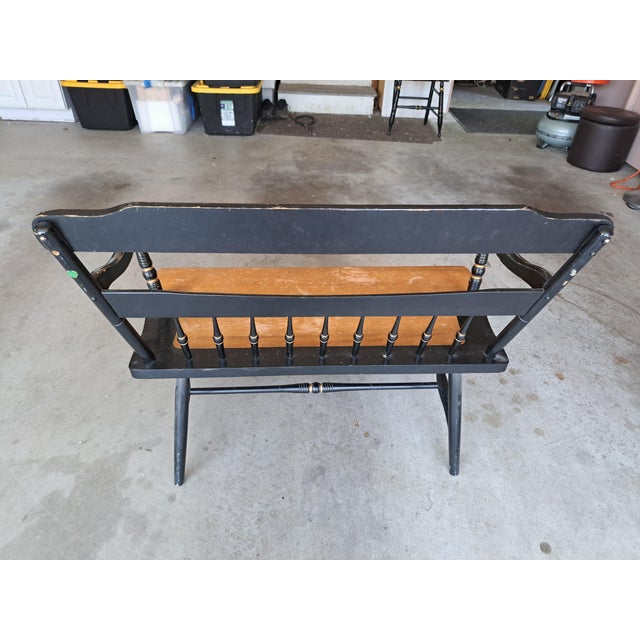 1960's Deacon Spindle Style Bench For Sale - Image 4 of 5