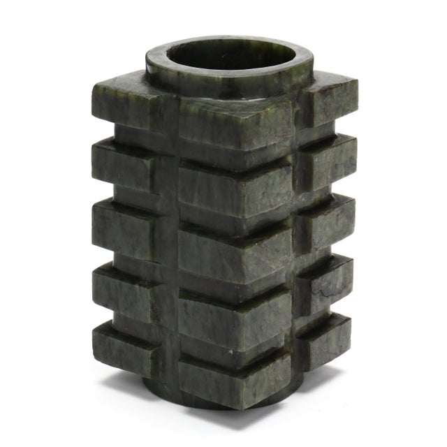 15th Century & Earlier Antique Chinese Nephrite Jade Cong For Sale - Image 5 of 5