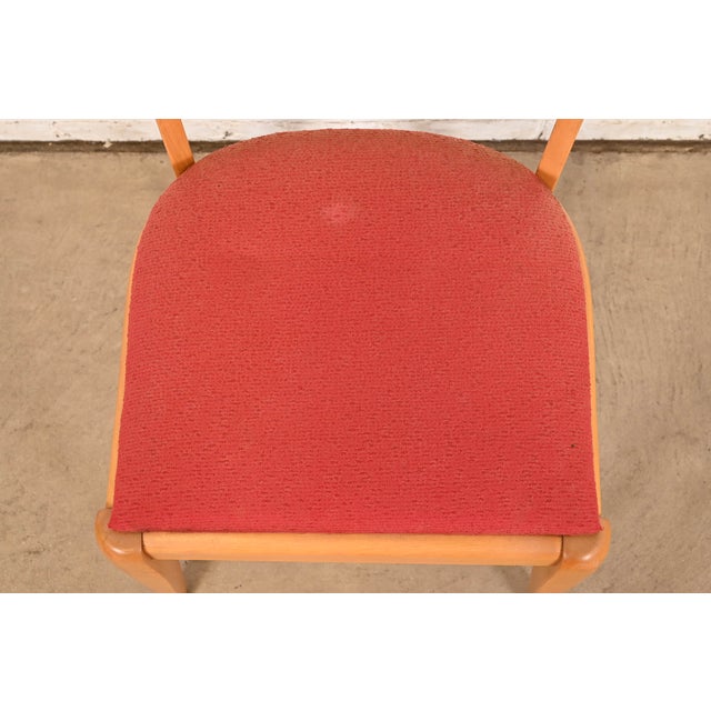 Wood Heywood Wakefield Mid-Century Modern Solid Maple Side Chair, 1950s For Sale - Image 7 of 15