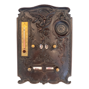 Late 19th Century Victorian French Perpetual Calendar With Enamel Dates and Months