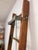 Brown Antique Wood Metal Library Ladder 7 Rung Rolling Bookcase Ladder 82" For Sale - Image 8 of 9