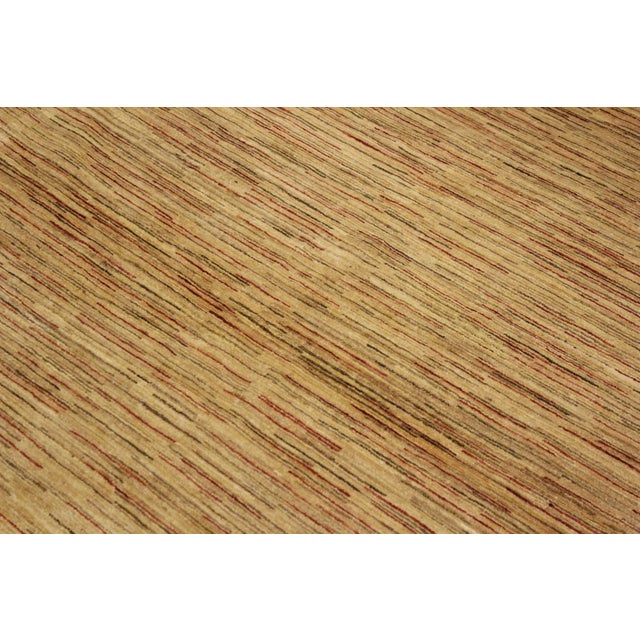 Shabby Chic Gabbeh Beige/Rust Wool Rug - 4'3'' X 5'9'' For Sale - Image 4 of 10