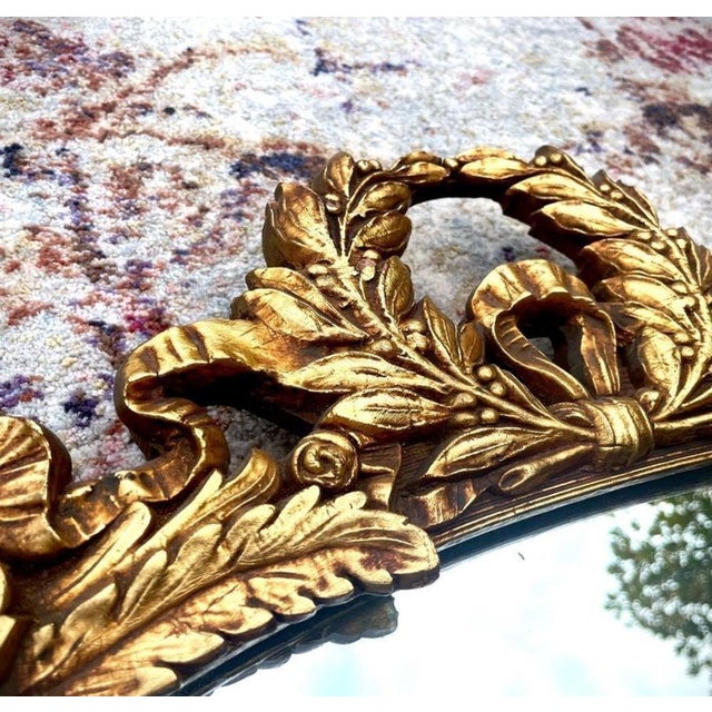Antique Gilt Laurel Wreath Mirror, 1940s For Sale In Las Vegas - Image 6 of 10