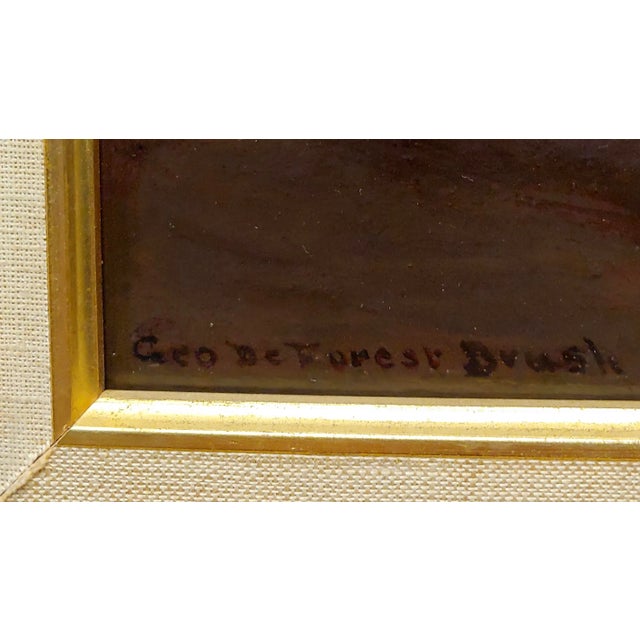 Metal George De Forest Brush -Still Life of Flowers in a Copper Vase-Oil Painting For Sale - Image 7 of 11