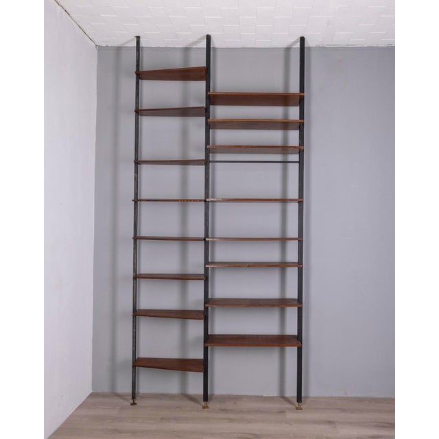 Vintage Terra-Cielo Bookcase in Metal and Wood, 1960s For Sale - Image 10 of 10
