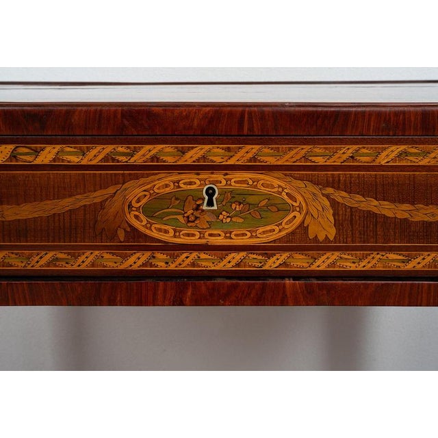 Antique Lombard Center Desk in Wood, Late 18th Century For Sale - Image 4 of 7