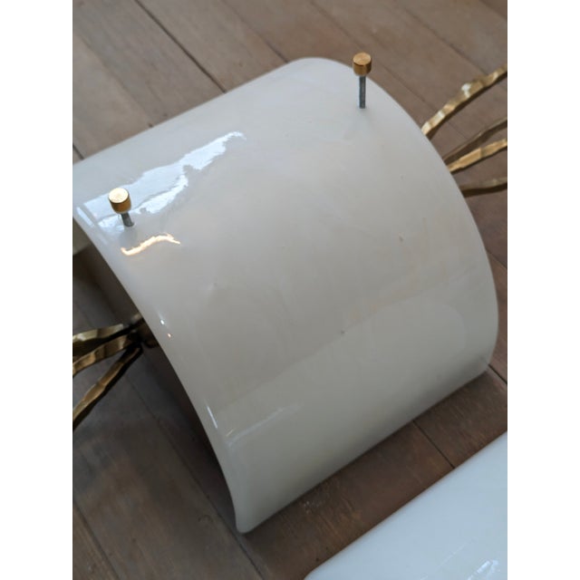 Hammerton Custom Ironwood Thistle Sconces With Glass Shades - a Pair For Sale - Image 4 of 11