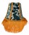 A striking custom lampshade handcrafted in luxurious Covington “Luv Bunny” velvet fabric, featuring whimsical teal bunny...