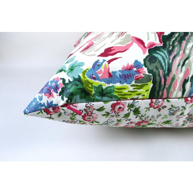 1940s Vintage Kandell Chintz Fabric Throw Pillow Covers - a Pair For Sale In Baltimore - Image 6 of 8