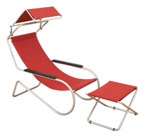 Set of Lido–Liege Chair and Ottoman from Battista and Gino Giudici, 1935