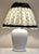Vintage Table Lamp with White Ceramic Base and Fabric Shade by Aro, 1980s For Sale - Image 3 of 10