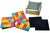 Yellow Mid 20th Century Handmade Colorful Glass Coasters With Footed Box Set- 7 Pieces For Sale - Image 8 of 8