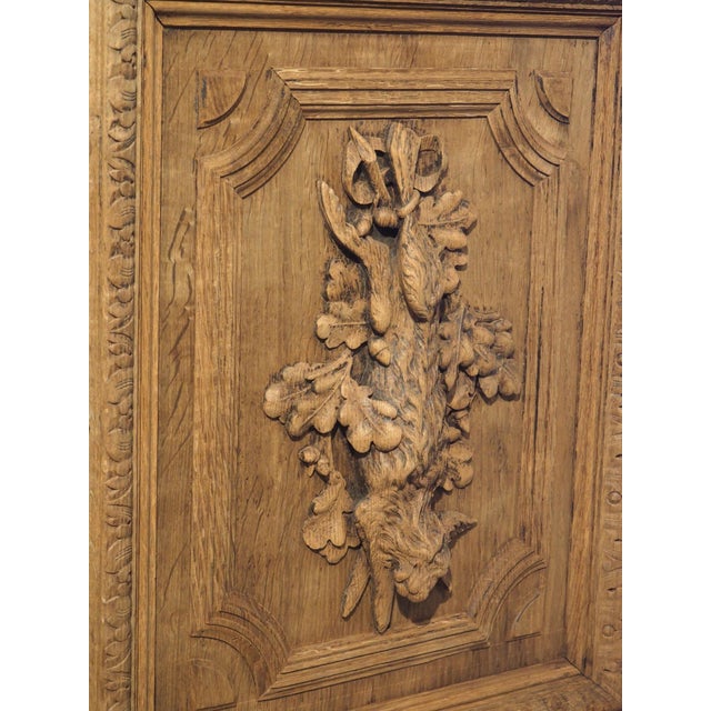 19th Century Bleached French Oak Hunt Buffet With Black Granite Top, Circa 1880 For Sale - Image 11 of 18