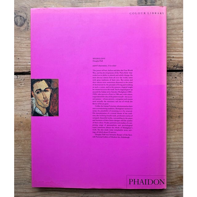 Figurative Modigliani Art Book by Douglas Hall – Phaidon Colour Library, Pink Cover For Sale - Image 3 of 10