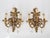 1950s Spanish Rococo Sand-Cast Brass 3-Light Sconces With Crystals - A Pair For Sale - Image 4 of 12
