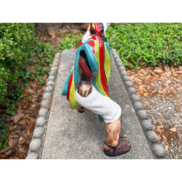 1950s Pair of Brayton Laguna Glazed Pottery Figures For Sale - Image 9 of 10