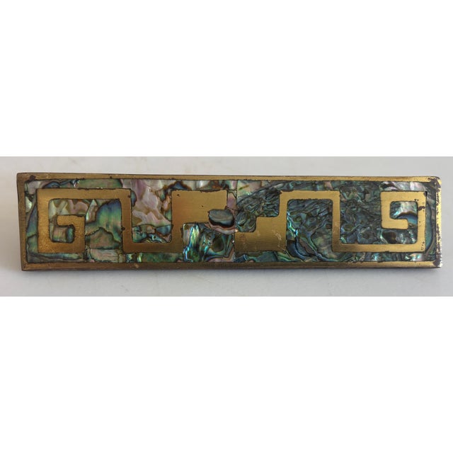1950s 6 Brass Inlay Cabinet Pulls in the Style of Los Castillo For Sale - Image 10 of 13