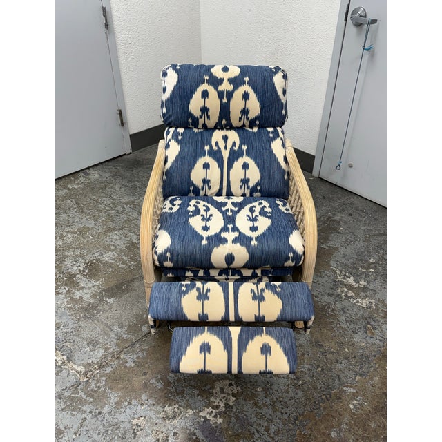 Shabby Chic Circa 1990's Bradington Young 4147 High-Lounger Recliner For Sale - Image 3 of 12