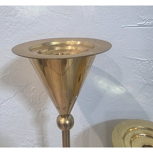 Mid-Century Modern 1970s Memphis Style Candle Holder Set Christian De Beaumont Style For Sale - Image 3 of 12