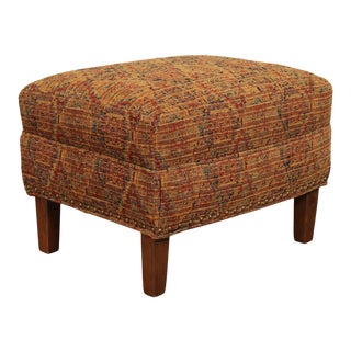 Sam Moore Custom Upholstered Ottoman For Sale