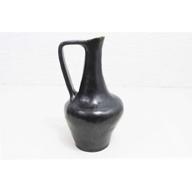1970s Enamelled Stoneware Pitcher, France, 1970s For Sale - Image 5 of 11