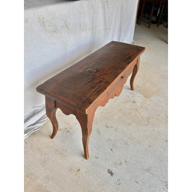 French Provincial 19th Century French Provincial Walnut Louis XV Style Bench For Sale - Image 3 of 12