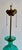Unique Vintage Italian Murano Teal Glass Table Lamp, acrylic base, textured glass, circa 1980’s