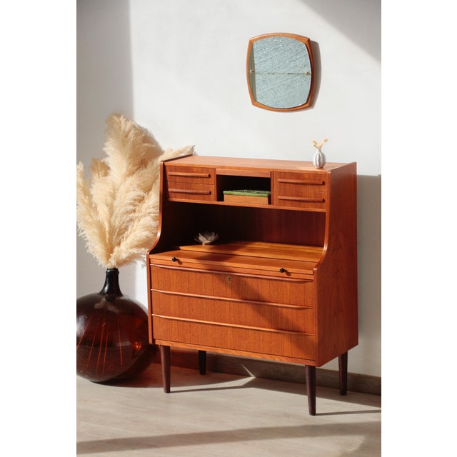 Vintage Swedish Teak Secretaire, 1960s For Sale - Image 11 of 18