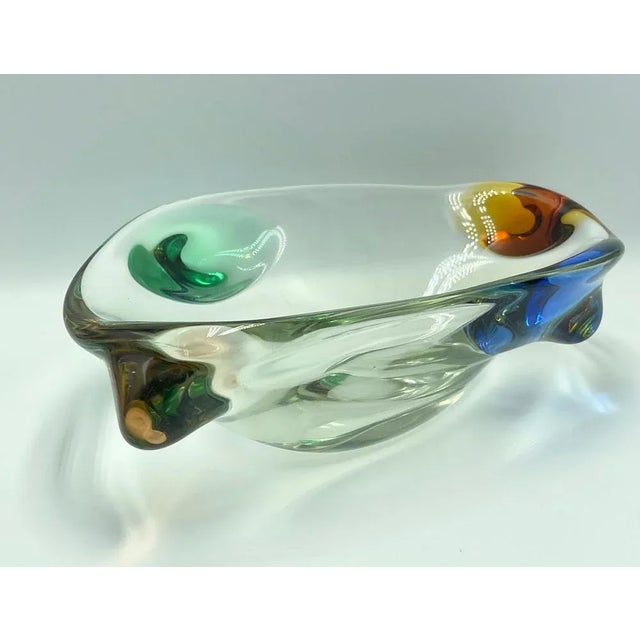 Art Glass Rhapsody Bowl attributed to Frantisek Zemek for Sklarna Mstisov, 1960s For Sale - Image 9 of 9