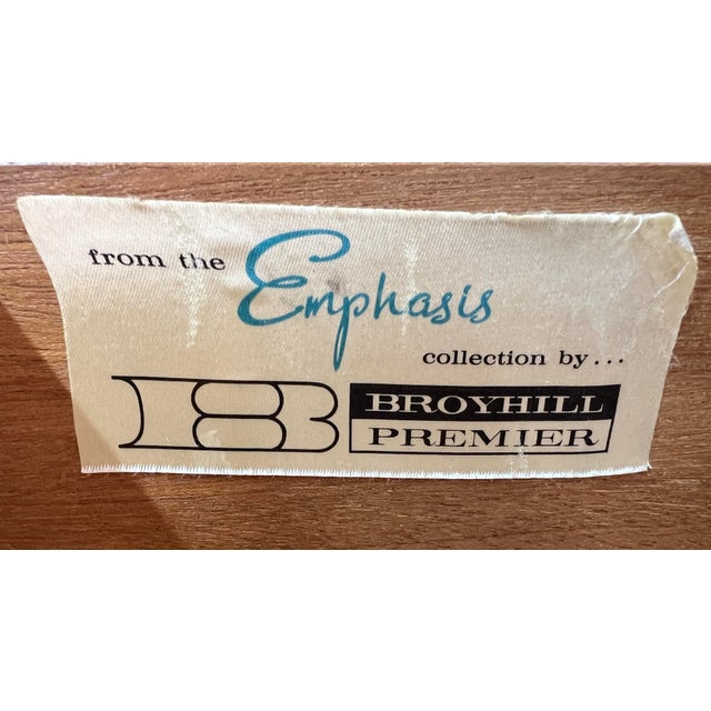 Broyhill "Emphasis" Mid-Century Walnut Highboy Dresser For Sale - Image 13 of 17