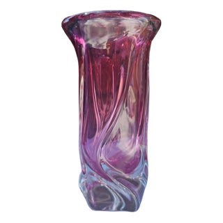 Vase by Josef Hospodka for Chřibská Glassworks, 1960s For Sale