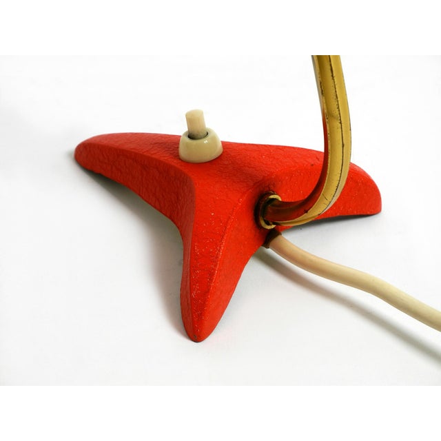 Mid-Century Modern Red Diabolo Crows Foot Table Lamps from Cosack, 1950s, Set of 2 For Sale - Image 9 of 18