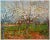 Vincent Van Gogh Vintage 1952 Postimpressionist Lithograph Print " the Orchard " 1888 For Sale - Image 9 of 10