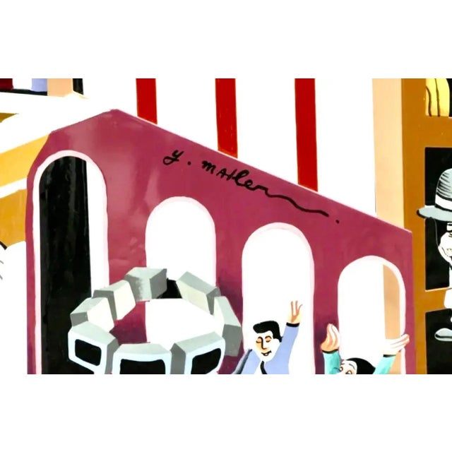 Yuval Mahler Large Metal Sculpture Wall Hanging 3D Painting New York City Whimsical Pop Art, 2000 For Sale In Miami - Image 6 of 8