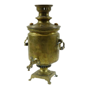 Antique-Style Brass Samovar – Traditional Design With Stamps