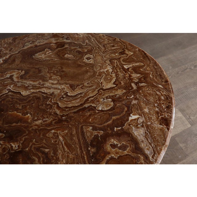 Oval Onyx Marble Dining Table by Angelo Mangiarotti, Italy, 1970s For Sale - Image 11 of 15