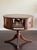Vintage Mahogany Revolving Drum Library Table With Leather Top Duncan Phyfe Style Rotating Bookcase End Table For Sale - Image 9 of 12