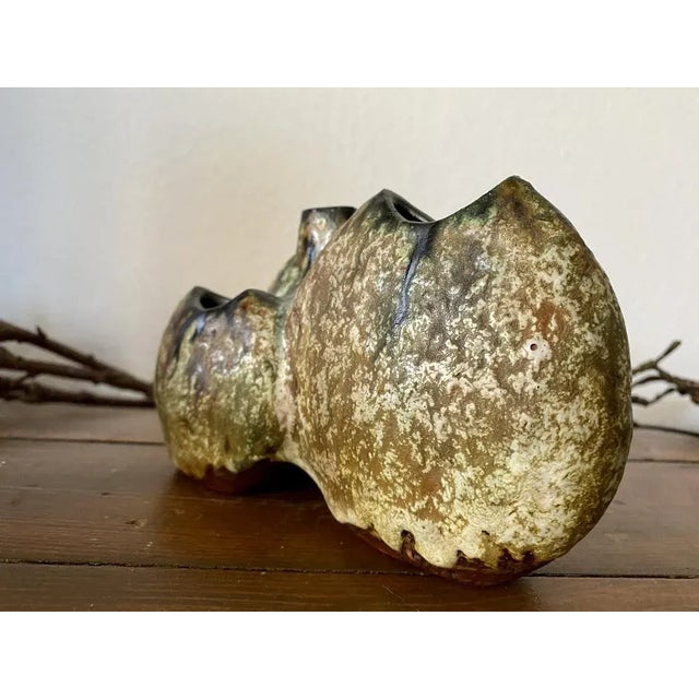 1960s Sculptural Form 500 Pottery Vase by Helmut Schäffenacker, 1960s or 1970s For Sale - Image 5 of 14