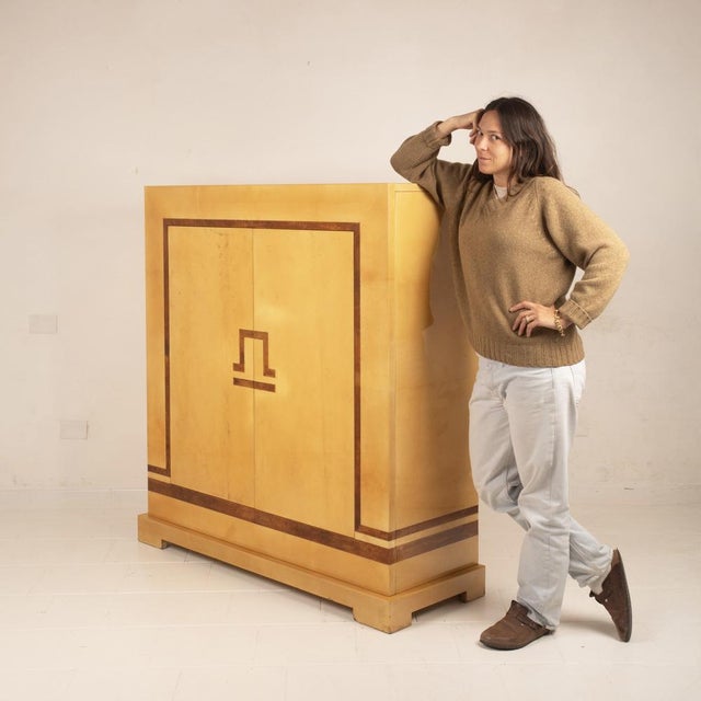 Italian Goatskin Parchment Bar Cabinet by Giorgio Tura and Nucci Valsecchi for Tura, 1970 For Sale - Image 12 of 18