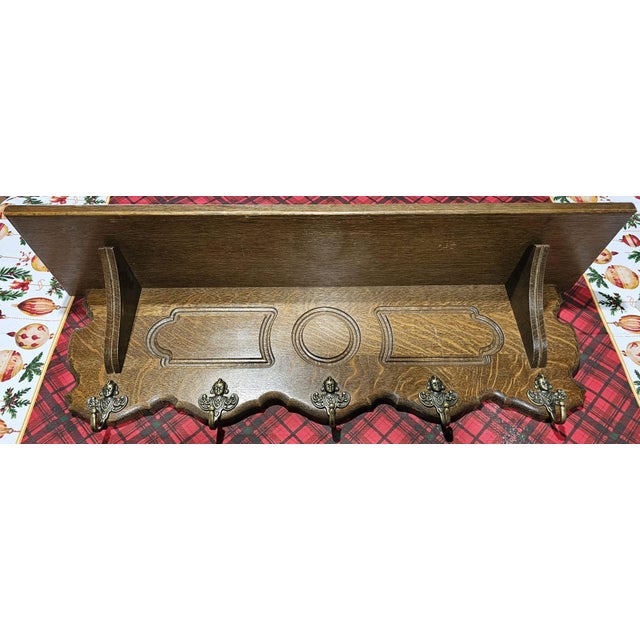 Flemish Coat Hanger with Angel-Shaped Handles, Belgian, 1930s For Sale - Image 4 of 4