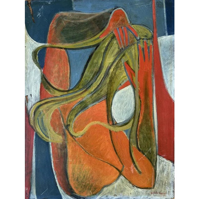 Xavier Albert Fiala, Coiffure, Oil on Wood, 1920s For Sale - Image 12 of 12