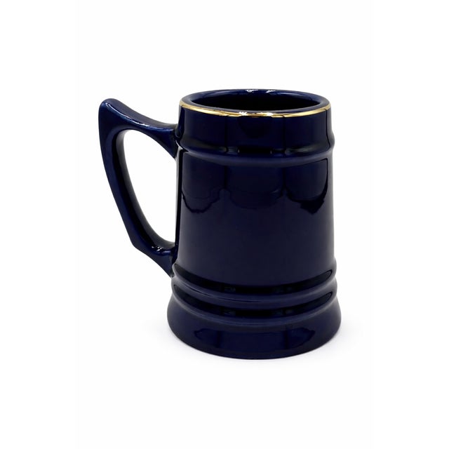 Vintage Georgetown University Cobalt Blue Ceramic Mug For Sale In Washington DC - Image 6 of 9